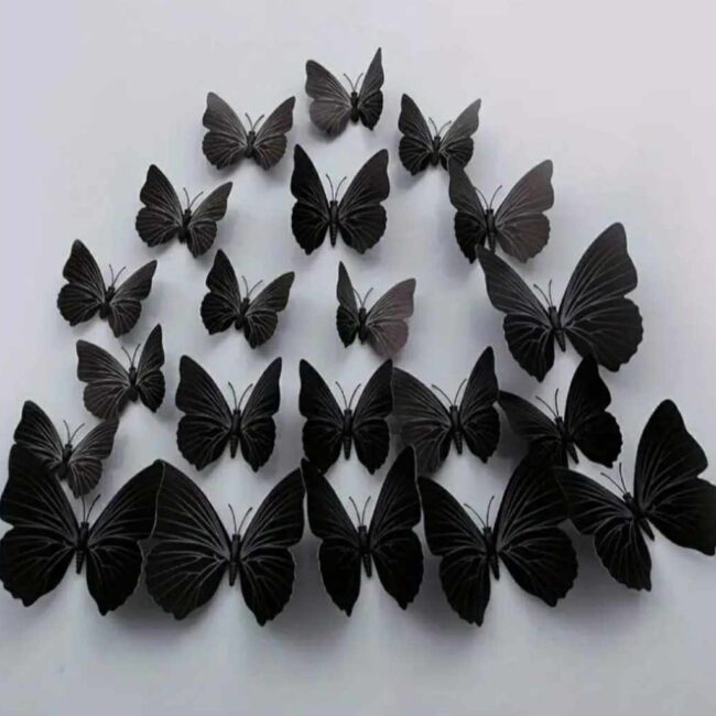 Papillons Noirs 3d فراشات سوداء ثلاثية الأبعاد