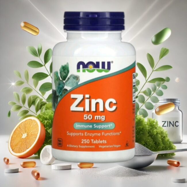 🟦 NOW Zinc 50mg