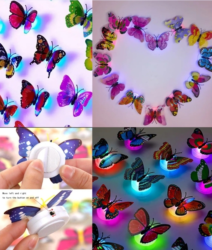 Papillons lumineux 3d 🦋فراشات مضيئة🦋
