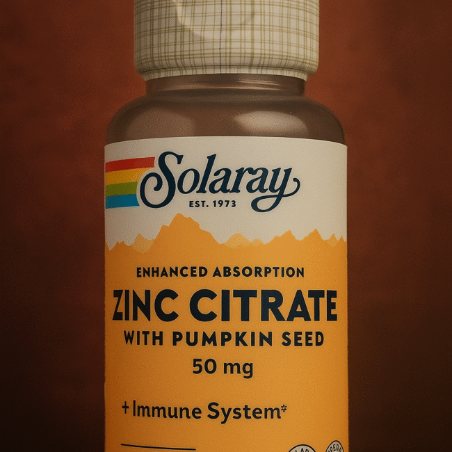 لمنتج Solaray Zinc Citrate 50mg with Pumpkin Seed:
